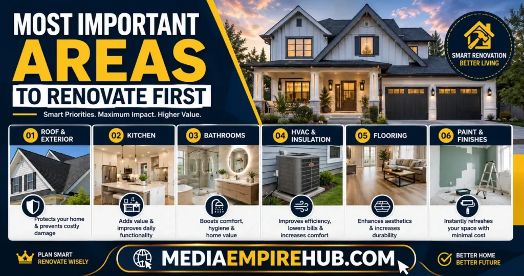 Most Important Areas to Renovate First