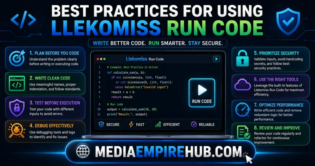 Best Practices for Using Llekomiss Run Code