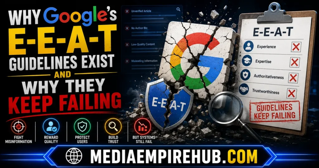 Why Google's E-E-A-T Guidelines Exist and Why They Keep Failing
